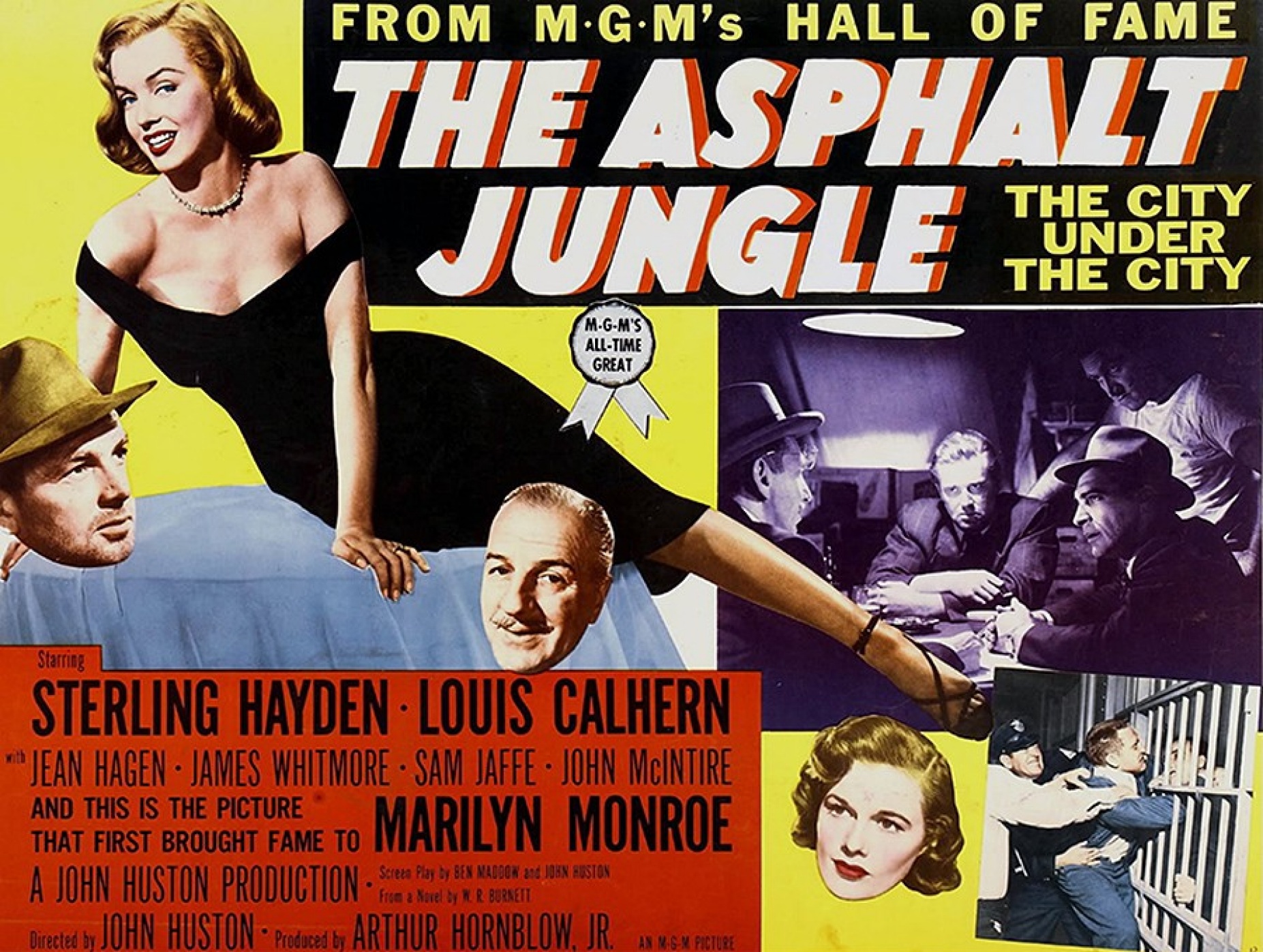 Movie poster for “The Asphalt Jungle,” 1950, directed by John Huston. 