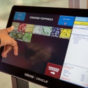 An ordering kiosk located in the Corner Caf&eacute; in the Jacobs School of Medicine and Biomedical Sciences. 