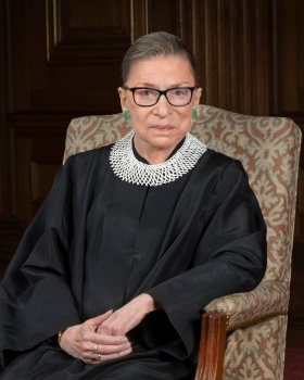 headshot of Ruth Bader Ginsburg. 