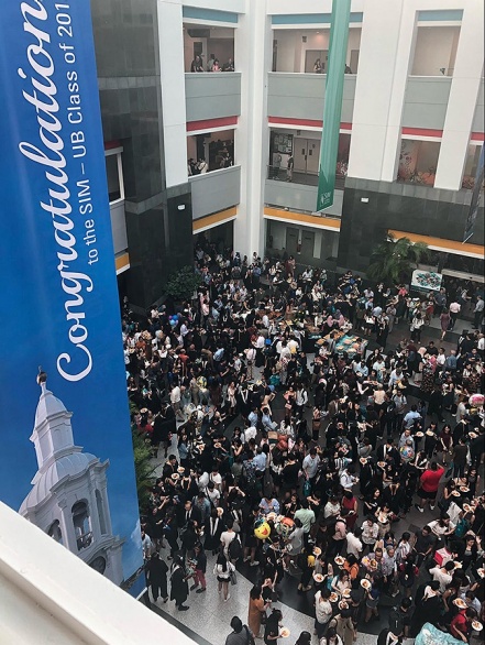 Zoom image: A view of the celebration marking 15 years of the UB programs at the Singapore Institute of Management. 