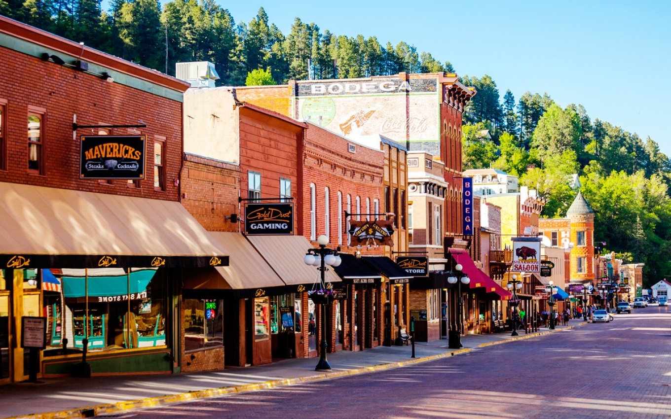 Historic Main Street. Deadwood, South Dakota, USA. 