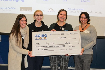 OT students Krystan Berard, Gillian Hopkins, Jenna Schunke and Brittany Zouzias won second place for Roly-Poly Pot Pour. 