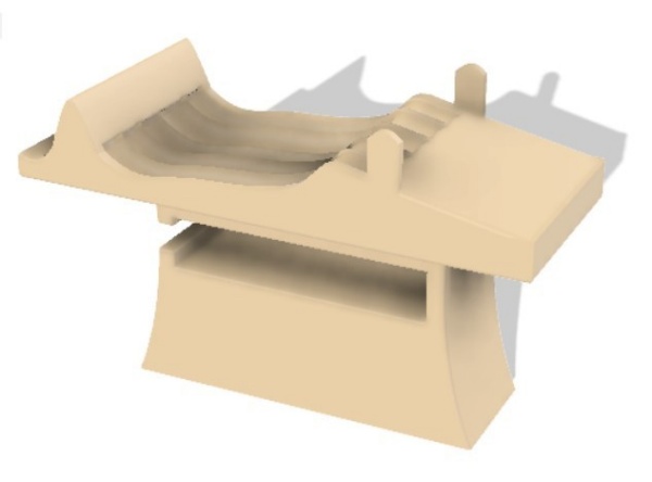 CAD design to simplify putting on the glove. 