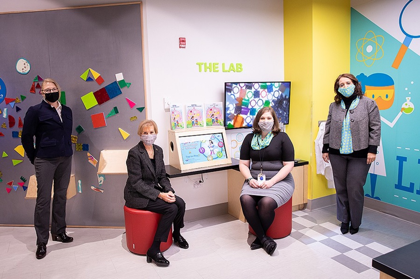 From left, Renee Cadzow, Dr. Teresa Quattrin, Amelia Schrader, Senior Manager of Learning & Education and Michelle Urbanczyk, CEO of Explore & More - The Ralph C. Wilson, Jr. Children's Museum, pictured in the museum. 
