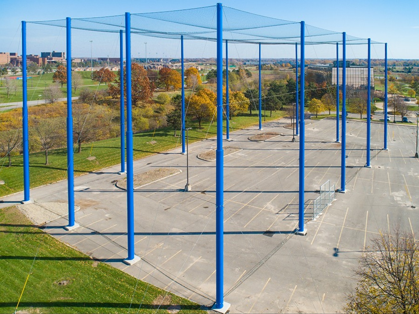 Zoom image: The 24,000-square-foot research facility SOAR (Structure for Outdoor Autonomy Research) is believed to be the third-largest outdoor, enclosed drone-testing facility in the nation. Photo: Mark Adams 