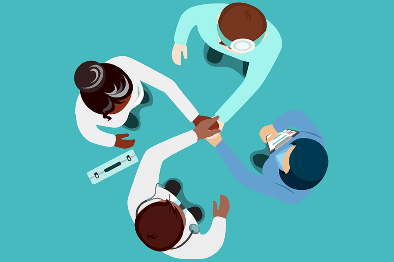 Concept of collaboration between healthcare professions. 