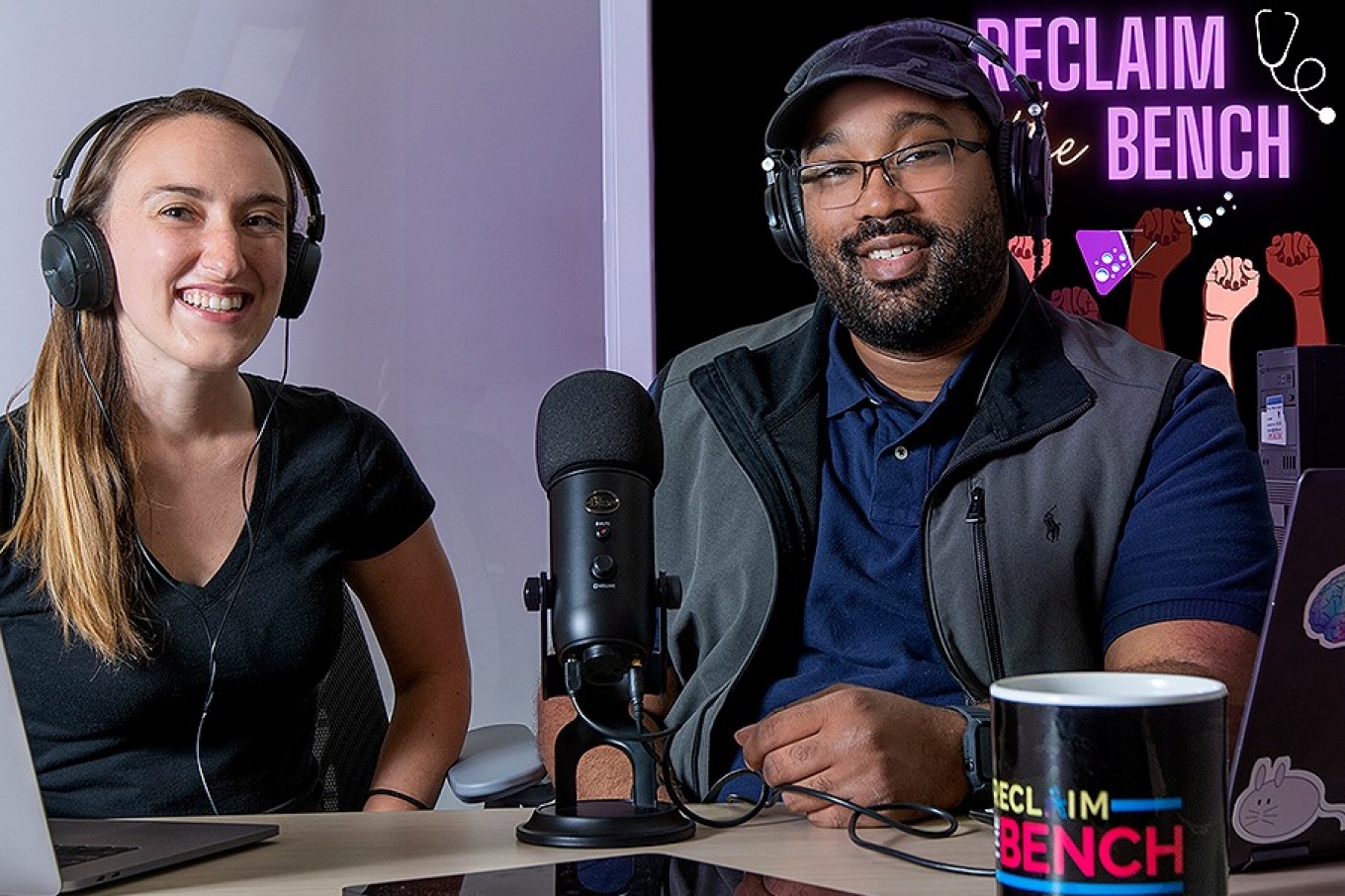 Doctoral students Megan E. Conrow-Graham and Jamal B. Williams co-host a podcast focusing on unsung heroes in medicine and science. 