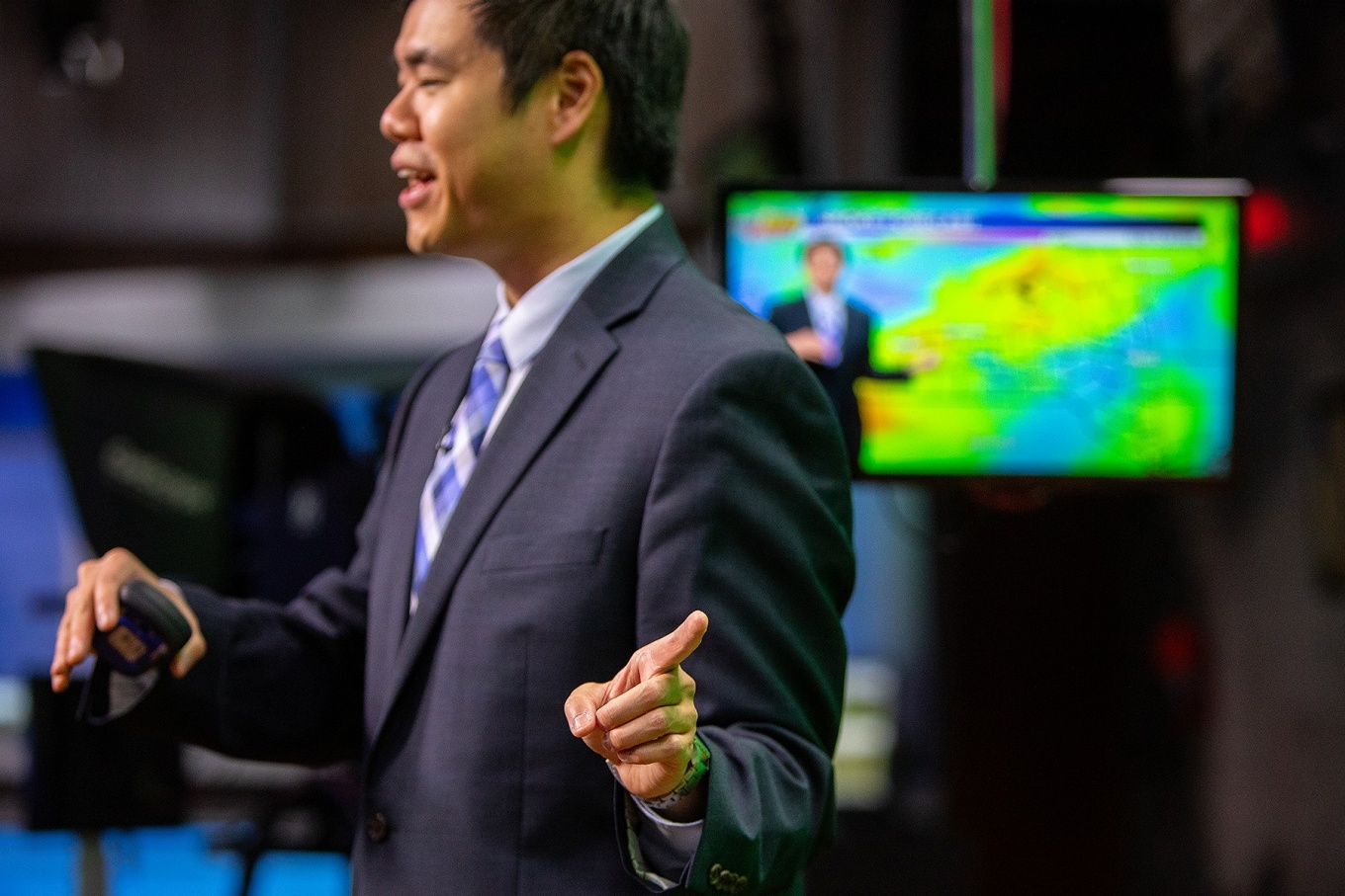 Zoom image: Carl Lam calls meteorology “performance art.” 