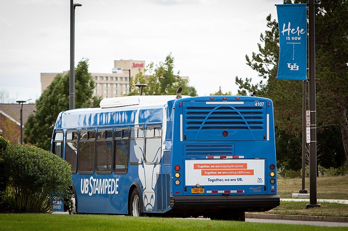 A UB Stampede bus. 