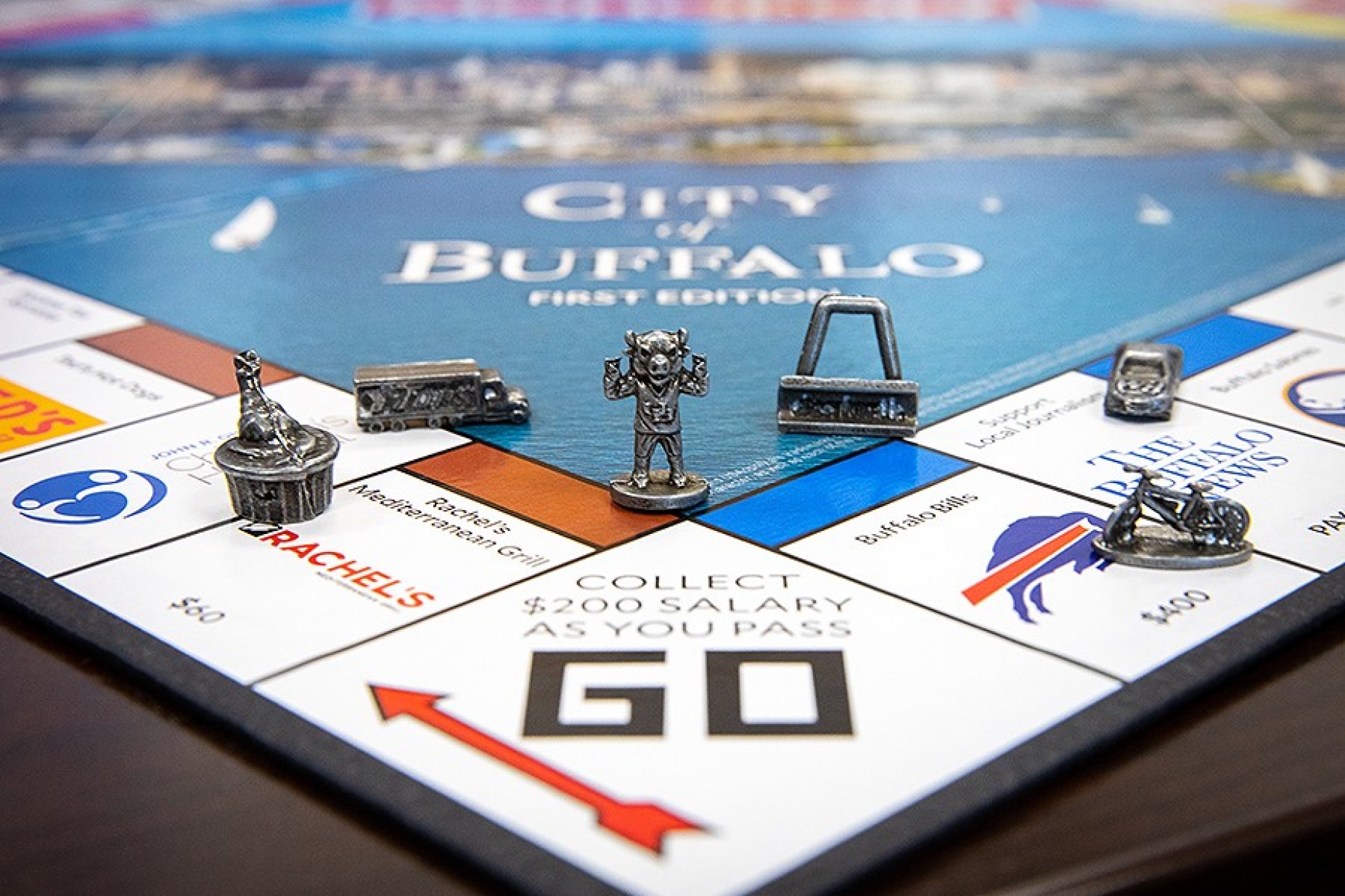 Victor E. Bull is one of the game pieces in the new Buffalo-based Monoploy game. 