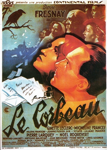 Movie poster of "Le Corbeau.". 
