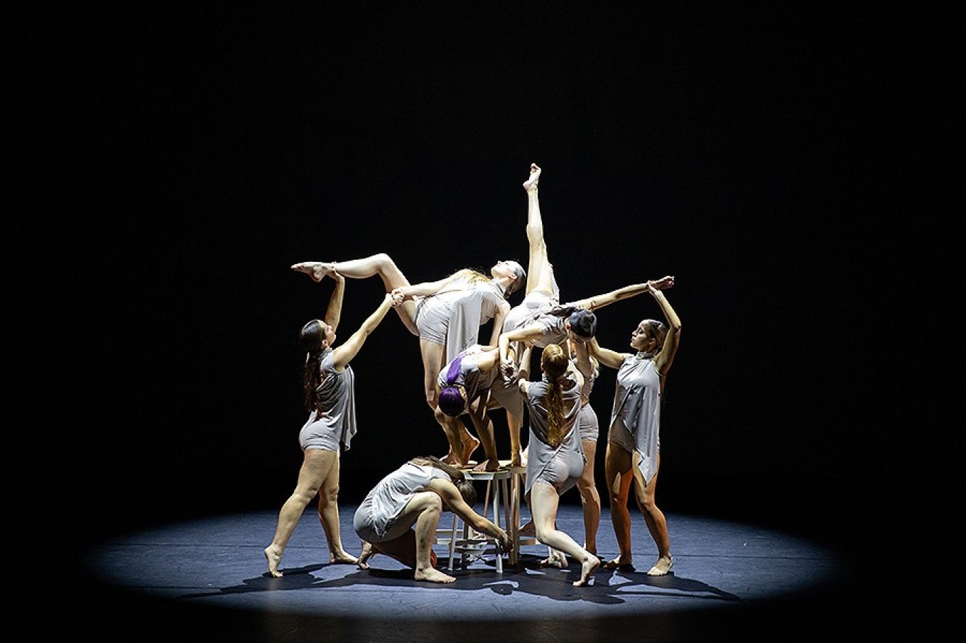 Zoom image: Members of the Zodiaque Dance Company rehearse for this weekend's performances. Photo: Meredith Forrest Kulwicki 