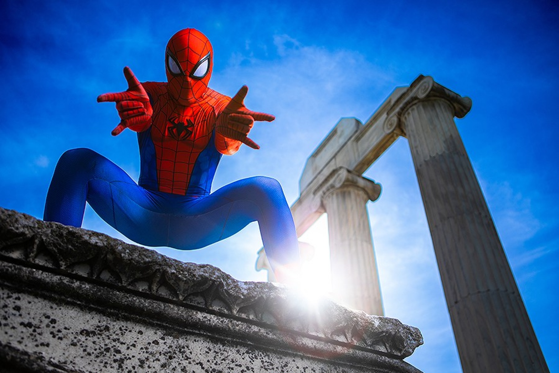 Zoom image: It must be UB Spider-Man's &quot;spidey-sense&quot; that helps him detect other students who are in need of kindness and understanding. Photo: Douglas Levere 