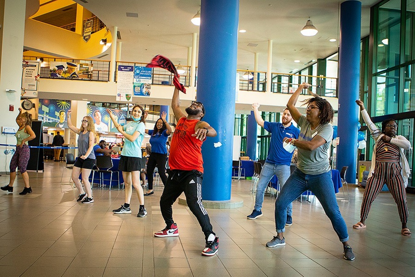 Zoom image: Participants also danced to Afrobeat — a music genre that combines West African and American musical styles. Photo: Douglas Levere 
