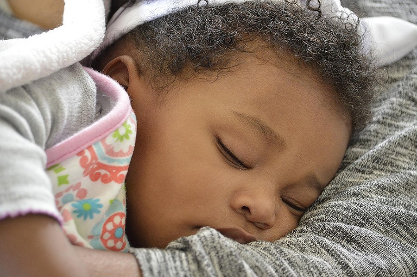 A sleeping baby. 