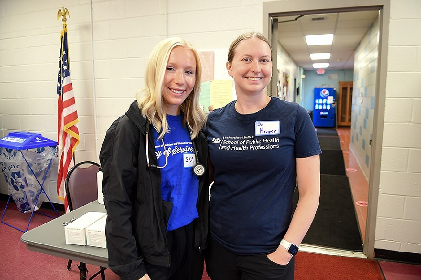 Samantha Gregoire, Lighthouse Manager, and Dr. Jessica Kruger of UB SPHHP. 