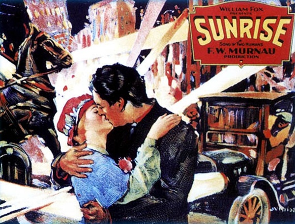 Movie poster illustration for "Sunrise.". 
