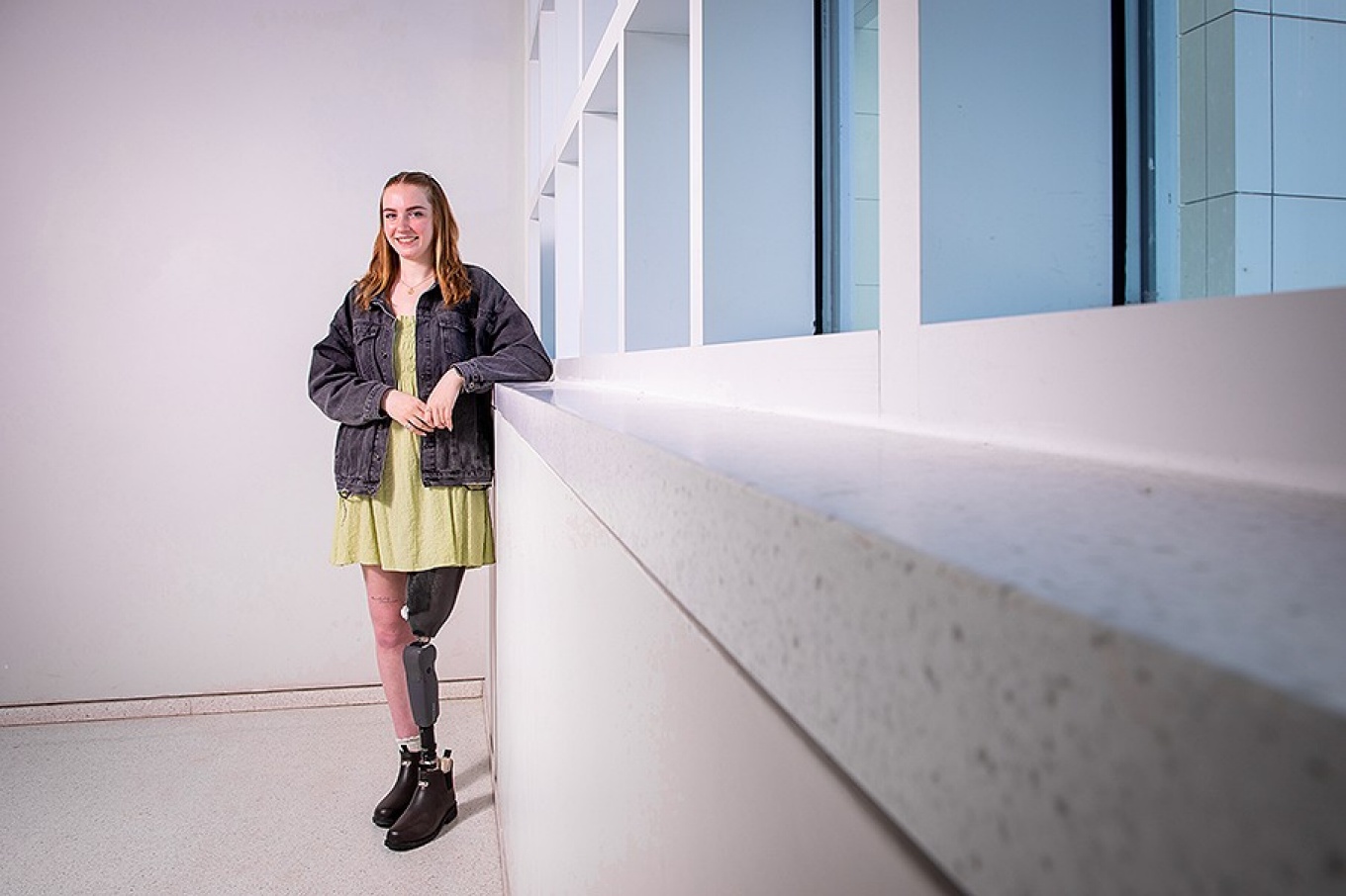 UB student Kara Skrubis pictured in the Center for the Arts. 