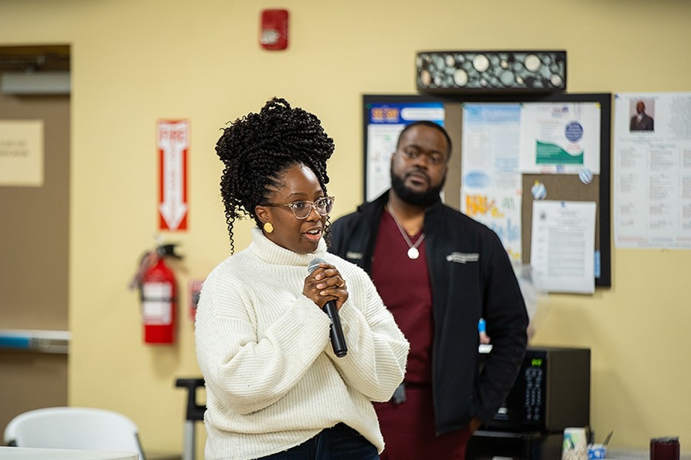 Co-founders of White Coats for Black Lives, Sherice Simpson and Shawn Gibson. 