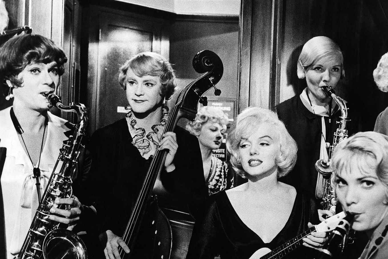 Still from the movie, "Some Like It Hot" starring Marilyn Monroe, Tony Curtis and Jack Lemmon. 