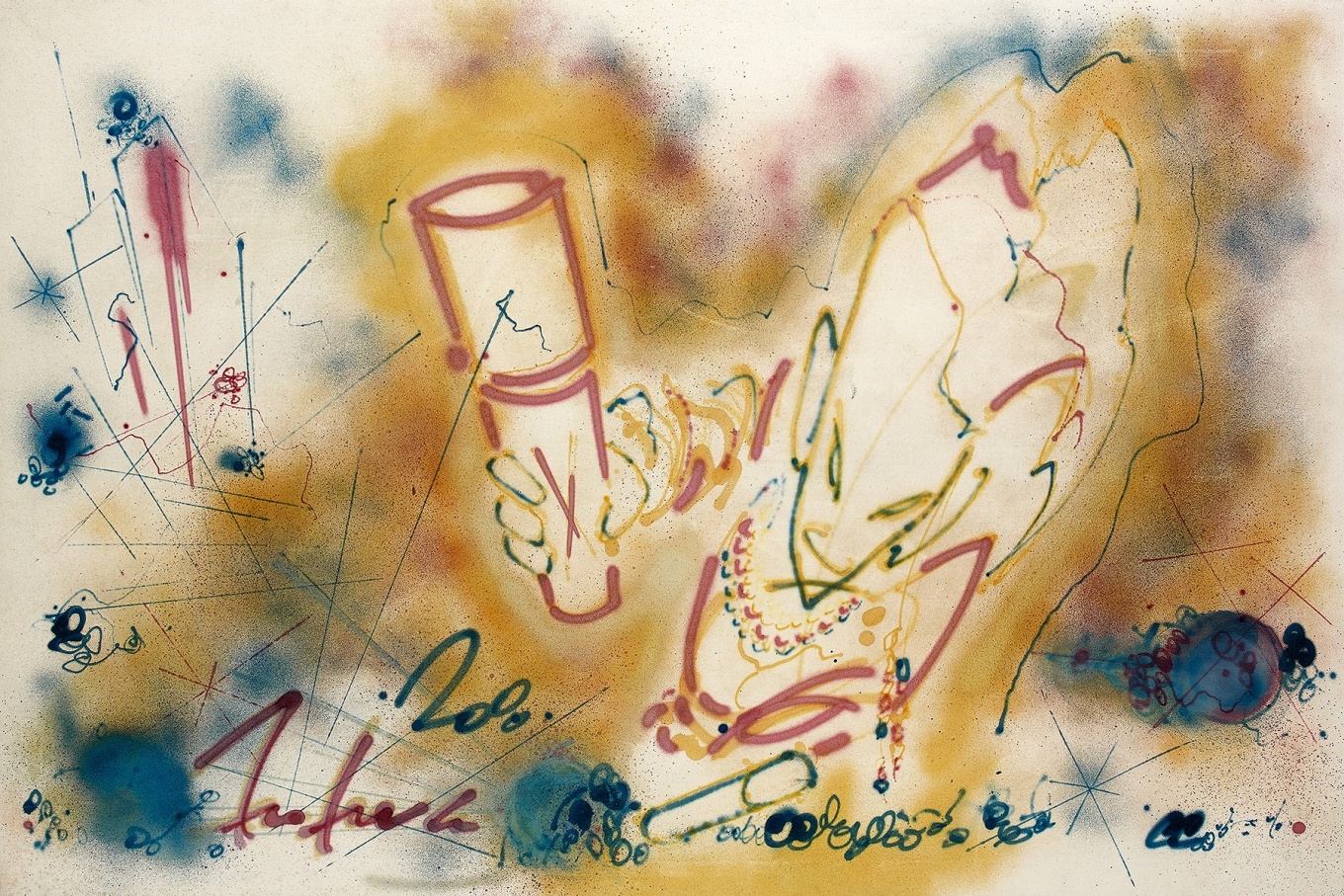 FUTURA2000, Under Metropolis, 1983. Aerosol on canvas, 48 x 70 4/5 inches. Collection of KAWS. ©FUTURA2000. 