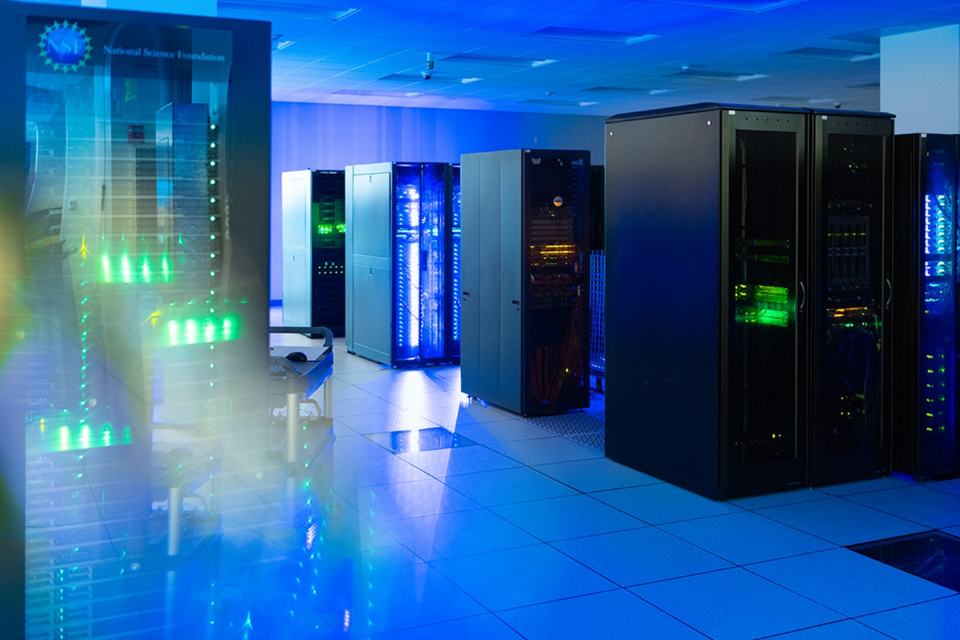 A room of super computer mainframes. 