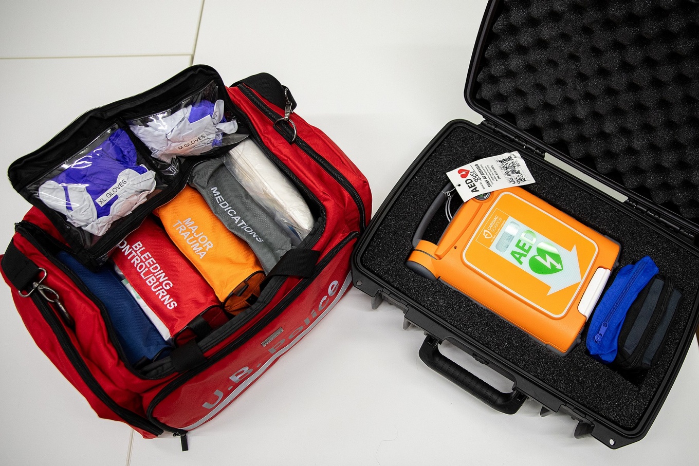 Medical kits used to address a variety of medical emergencies. 