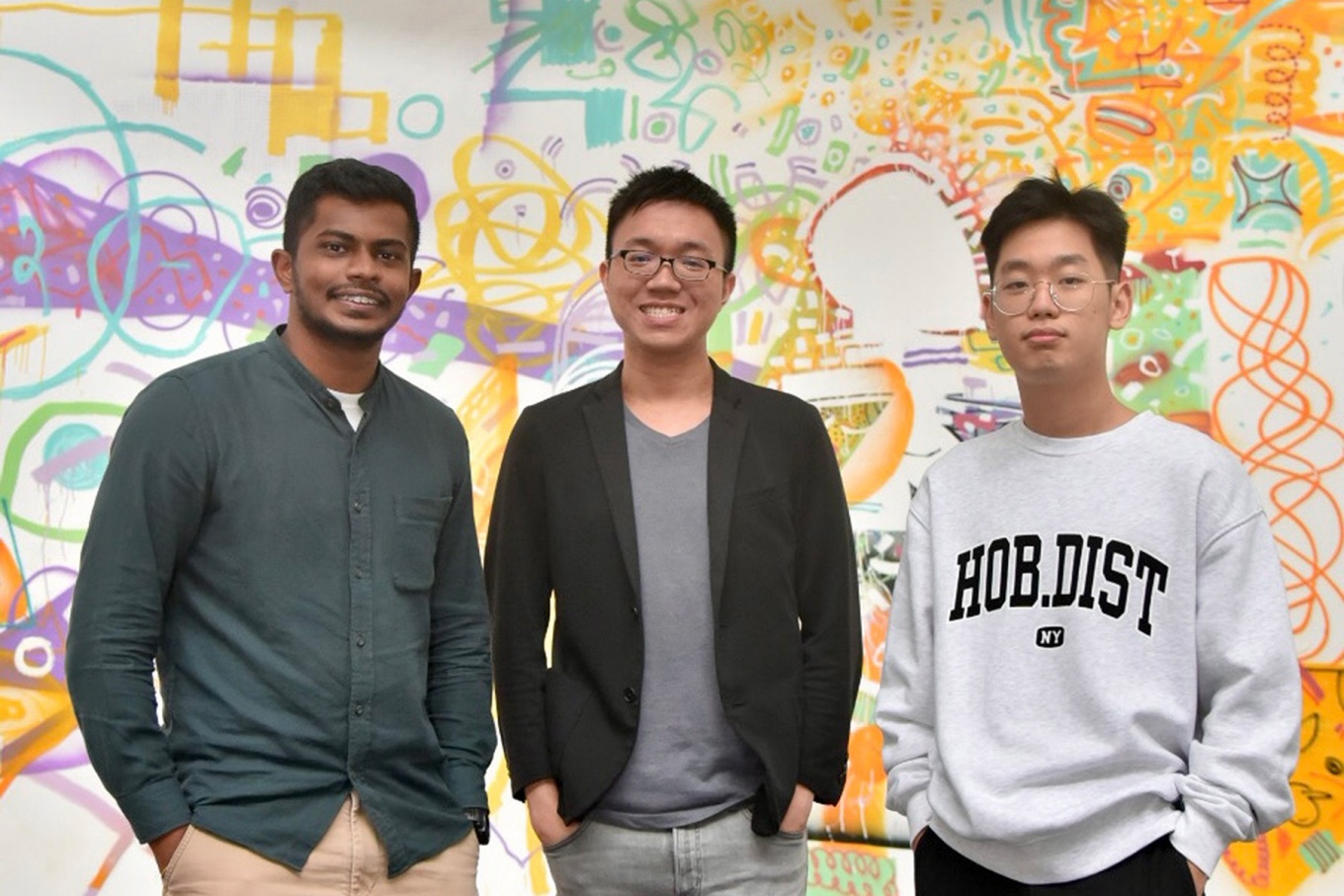 Team Jograph-Vi (from left: Viknavel Krishnan, Joseph Yuet Chin Cheng and Jeng Siang Seem. Photo: Ryan Cho. 