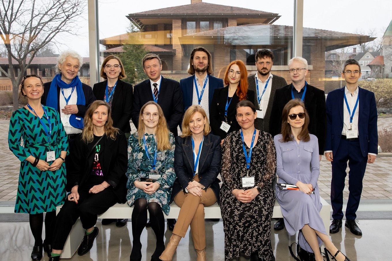 Polish scholars pictured at the Martin House. 