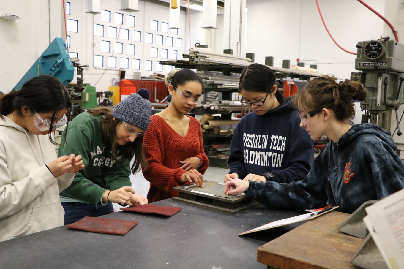 Women working in a lab. 