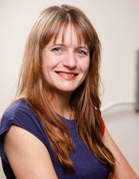 Portraits of Theoretical Chemist Eva Zurek in the Natural Sciences Complex. 