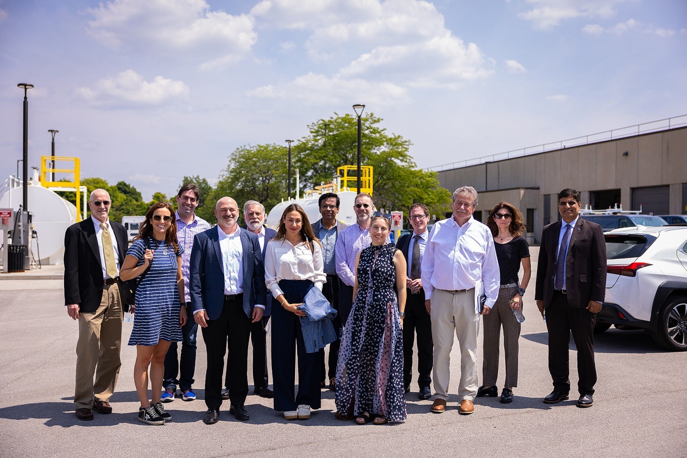 A group visits the North Campus to looks at potential sites for the Empire AI Consortium. 