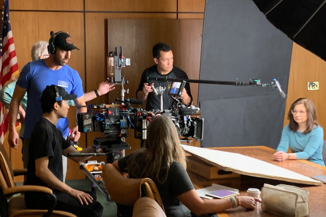Mary Bush is interviewed by producers with "Unsolved Mysteries" in May 2023 regarding an intriguing case of a severed head discovered in the woods in Pennsylvania. 