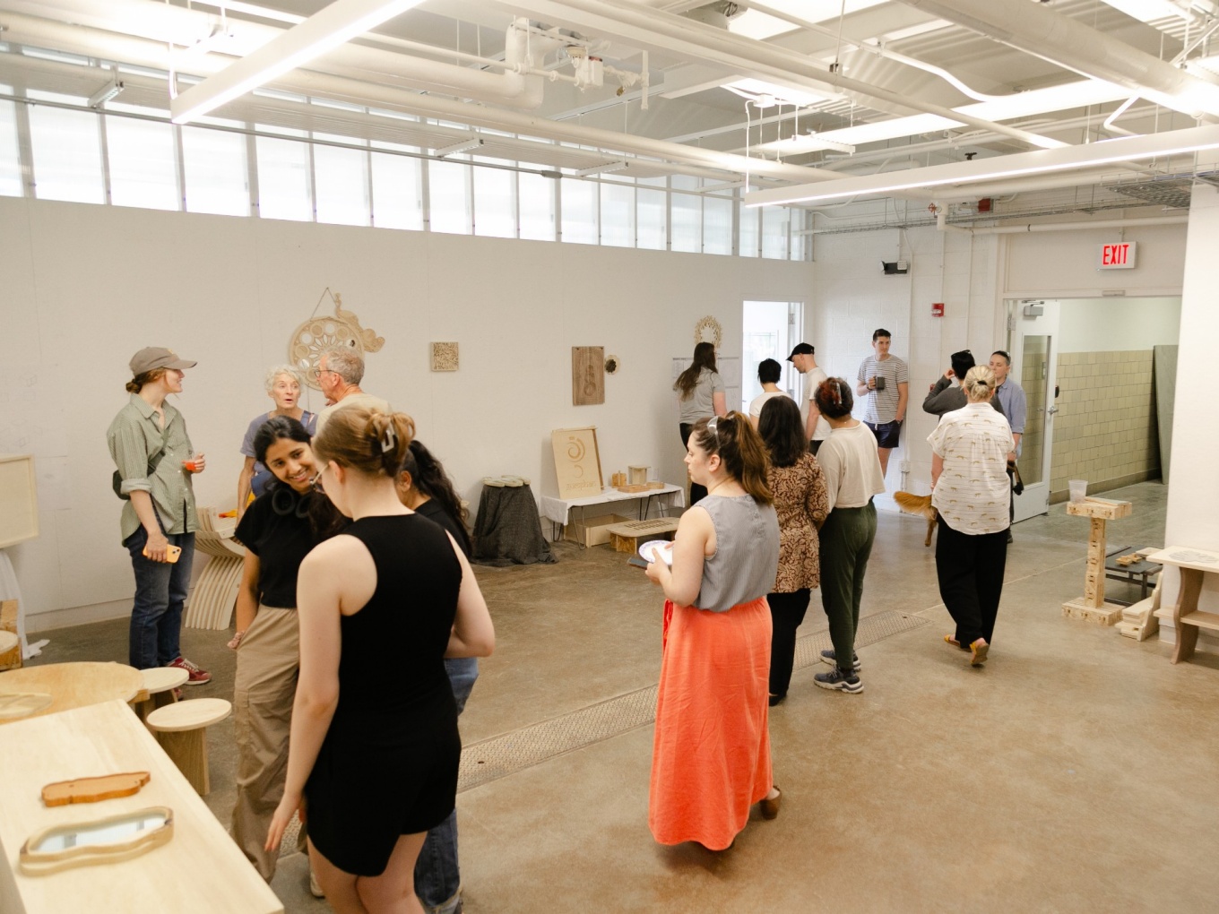 Students display furniture pieces they crafted through a summer studio applying digital fabrication tools to the art of furniture-making. Photo: Lukas Iverson. 