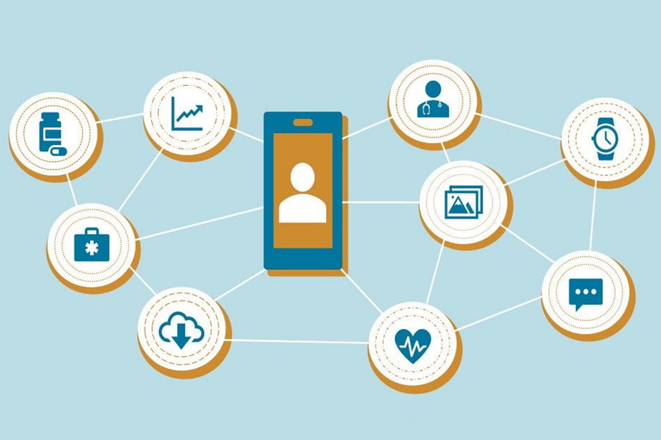 Conceptual illustration of trial conducted remotely.