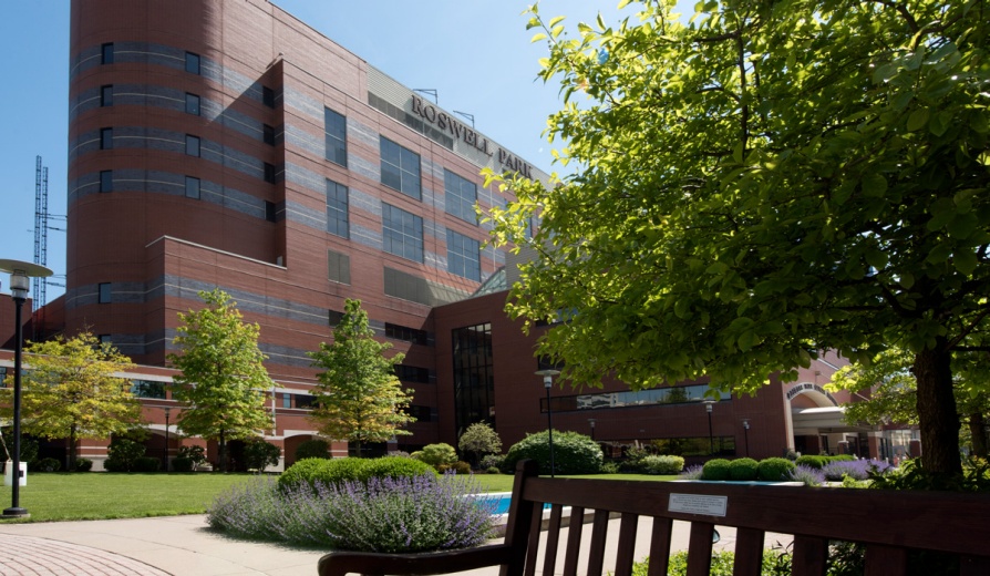Exterior of Roswell Park Cancer Insitute. 
